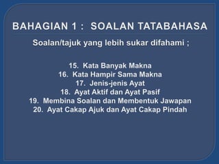 Bengkel Teknik Menjawab Bahasa Melayu SJKT St Philomena Convent Ipoh