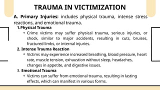 Understanding Victimization: Effects, Trauma, and Recovery Stages | PPTX
