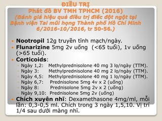 ĐIỀU TRỊ
Phát đồ BV TMH TPHCM (2016)
(Đánh giá hiệu quả điều trị điếc đột ngột tại
Bệnh viện Tai mũi họng Thành phố Hồ Chí...