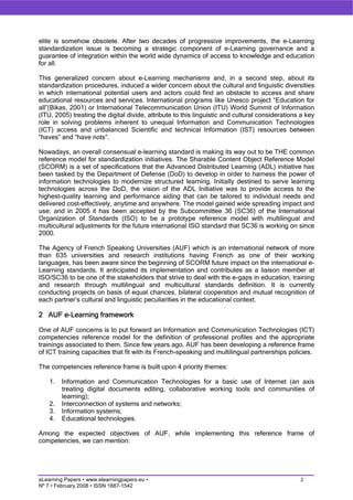 SCORM specifications for an emerging world: The linguistic diversity at work