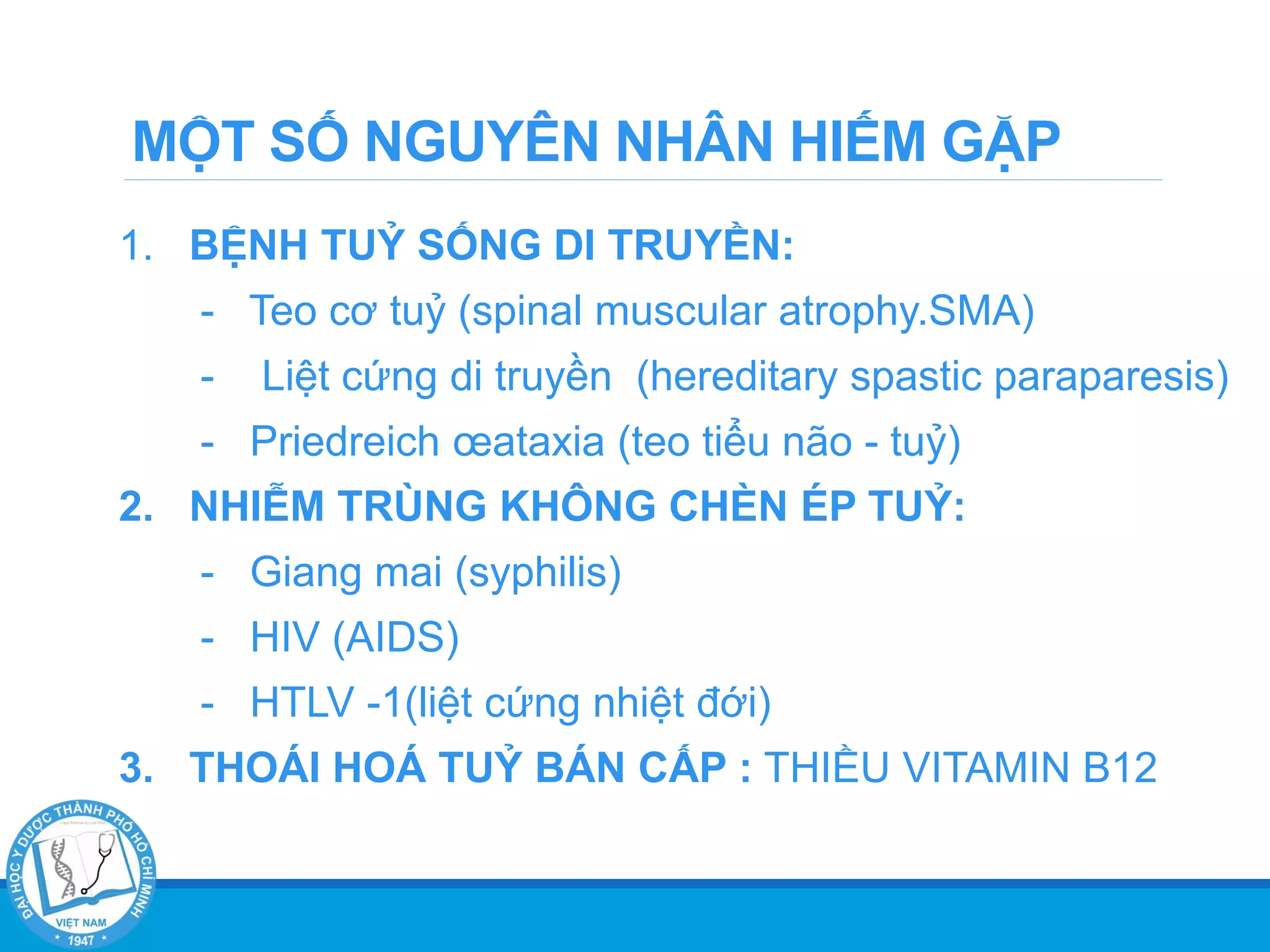 Bệnh tủy sống - 2019 - Đại học Y dược TPHCM | PDF
