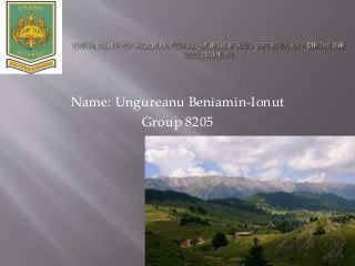 Name: Ungureanu Beniamin-Ionut
Group 8205
 