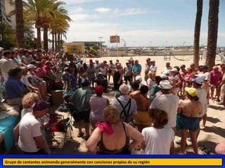 Grupo de cantantes animando generalmente con canciones propias de su región
 