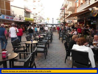 Muchas terrazas con animación durante todo el día y la noche
 