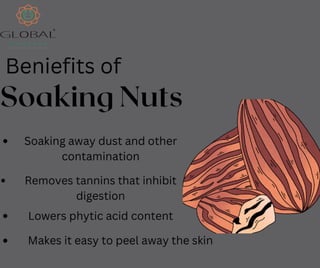 Beniefits of soaking nuts