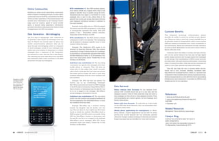 Online Communities                                       MTA contribution #1 Bus GPS tracking system,
                                                                              from above, sends out a signal every time a bus
                     Building an online social networking community,          passes a specific stop or marker along its route.
                     either a subset of existing services or a new online     Simultaneously this signal is converted to a text
                     community built by the MTA, will enhance the New         message that is sent to the online feed of the
                     York bus riders’ experience. This enhancement will       specific bus routes user group (the buses will also
                     include more information to aid customer knowl-          need assigned individual numbers in addition to
                     edge, such as: location, speed of travel, trouble        the route number).
                     spots, or general riding experience. Information
                     provided will inform customers in live time on what      	 Example: As the M34, (bus no. 2701) bus passes
                     is happening in the NYC bus system.                      7th avenue and the GPS recognizes it, a microblog
                                                                              is automatically uploaded that reads: M34_2701
                                                                              passes 7 Ave – 05min29sec behind schedule.                                                                              Customer Benefits
                     Data Generation - Microblogging                          Posted Sat 14 Feb 03:03am via GPS.                                                                                      This integrated technology communication system
                     The first step of engagement with customers is           MTA contribution #2 The MTA needs to release                                                                            provides the ability to track bus arrivals at each destina-
                     to generate a data stream of information that can        a statement or alert to its ridership. This messaging                                                                   tion. Riders are able to check the closest available bus as
                     then be filtered into several types of online and        can be limited to alerting a specific route or even                                                                     an alternate means of transportation when a bus is having
                     mobile communications platforms. This can be             location within the route.                                                                                              difficulty making its scheduled time. Quick accessibility to
                     done through microblogging, which is comprised                                                                                                                                   bus information, delays and schedules will help customers
                                                                              	 Example: The Eastbound M34 needs to be                                                                                to arrive at their destinations on time and to know when to
                     of small messages, similar to text messages, that
                                                                              diverted on Saturday, February 14th. Bus system                                                                         find an alternate route.
                     utilize only a low number of characters, (i.e. twitter
                                                                              employee in charge of alerts sends out a message.
                     messages have a maximum of 160 characters),                                                                                                                                      	 Customers have the ability to access real time informa-
                                                                              A microblog is automatically uploaded that reads:
                     are entered by a user, then fed into a data stream.                                                                                                                              tion on bus arrival times at the bus stop through digital
                                                                              All M34 Eastbound Divert to 32 St between 5 Av
                     The following are some ideas about how the MTA                                                                                                                                   public display monitors and through instant text messages
                                                                              and 3 Ave until further notice –Posted Sat 14 Feb
                     and individual riders could contribute to the data                                                                                                                               to cell phones. Free membership to MTA's social network,
                                                                              03:03am via MTAlerts.
                     generation through microblogging:                                                                                                                                                provides riders with up-to-date bus information, connecting
                                                                              Individual user contribution #1 The bus riding                                                                          riders of mutual bus lines, while also giving consumers an
                                                                              community can upload text messages from their                                                                           outlet to voice their opinions and share information.
                                                                              mobile phone or computer. They will have an
                                                                              online user ID that makes their “posts” automati-                                                                       	 This will also help the city to provide better service,
                                                                              cally routed to their specific bus routes user groups                                                                   which will in turn, increase ridership. Increased rider-
                                                                              (the buses and bus stops will need to post clear                                                                        ship allows for increased service, which is a nominal cost
                                                                              numbers identifying both the route numbers and                                                                          compared to that of adding new subway tunnels and stops.
                                                                              bus numbers).                                                                                                           Surface transportation is a cost-effective way to use existing
Example of an SMS                                                                                                                                                                                     infrastructure and resources if it provides an efficient and
message posted to                                                             	 Example: The M34 bus that just passed 7th                                                                             reliable service for its customers.
a bus community                                                               Avenue has no air conditioning. Passenger
by a commuter and
                                                                              MerviMan is annoyed and sends an SMS message
associated with a
specific bus using           M34 2701 has no                                  to the M34 online community. Using GPS the Mervi-       Data Retrieval
GPS technology.              AC. My advice,                                   Man’s location is determined and the specific bus       Riders without User Accounts On the simplest level,
                             wait for the next                                he is on is tagged in his message. MerviMan’s           anyone with a mobile phone can go to a bus stop, see the
                             bus. Posted Sat                                  actual message is illustrated to the left.
                             14 Feb 03:03am
                                                                                                                                      assigned numeric code for that particular stop and send a       References
                                                                              Individual user contribution #2 The bus riding          text message on their phone to that assigned number. They
                             via MerviMan.                                                                                                                                                            1. www.ny.com/transportation/buses/
                                                                              public can offer positive and negative feedback on      will immediately get a status update, via text message, sent
                                                                                                                                                                                                      2. www.ctia.org/advocacy/research/index.cfm/
                                                                              the bus experience, the individual drivers, or even     back to their phone.
                                                                                                                                                                                                      AID/11483
                                                                              the condition of the bus itself.                        Riders with User Accounts If a rider sets up a user profile     3. emarketer.com
                                                                              	 Example: MerviMan has a problem loading               on the MTA Bus Social Network, they can personalize their
                                                                              himself, his daughter and his stroller onto the         settings in many ways.
                                                                              bus. The bus driver is very helpful and Merviman
                                                                                                                                                                                                      Related Resources
                                                                                                                                      Mobile phone applications for smartphones (i.e. Black-          Metropolitan Transit Authority: www.mta.gov
                                                                              wants to thank him publicly. MerviMan sends a           berry, IPhone) Custom applications can be built for smart
                                                                              SMS message to the M34 online community. Using          phones that include features like bus schedules, (already
                                                                              GPS the MerviMan’s location is determined and           offered by Google), realtime tracking of customer and nearest   Catalyst Blog
                                                                              the specific bus he is on is tagged in his message      buses/bus stops that are identified by route and locations.     Continue this conversation about the future of
                                                                              (MerviMan’s actual message): M34 2701 Driver                                                                            public transportation.
                                                                              extremely polite and helpful. Posted Sat 14 Feb                                                                         Learn more about the sustainable initiatives of
                                                                              03:03am via MerviMan.                                                                                                   the Metropolitan Transit Authority (MTA).



46    CATALYST Spring/Summer 2009                                                                                                                                                                                               Spring/Summer 2009 CATALYST
                                                                                                                                                                                                                                           CATALYST VOICES       47
 