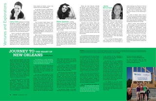 Ventures and Explorations                                                   where people can network, connect, and                                                         	 Reeta has been featured stateside                          Jackie
                                                                                                                                                                                                                                        Jackie                                                         online brokerage firm, Director of Internal
                                                                            organize with like-minded people.                                                              and abroad in such publications as Inte-
                                                                                                                                                                           rior Design Magazine, Esquire Magazine,
                                                                                                                                                                                                                                        McCormack
                                                                                                                                                                                                                                        McCormack
                                                                                                                                                                                                                                                                                                       Communications at Polo Ralph Lauren and
                                                                                                                                                                                                                                                                                                       Art Director/Communications Manager
                                                                            	 For the April 7th piece in GOOD Maga-                                                                                                                     has a keen interest
                                                                                                                                                                                                                                                     interest
                                                                                                                                                                           Architecture Magazine in Germany, Florida                                                                                   at AT&T. Prior to leaving Ireland, Jackie
                                                                            zine, titled: The Street of the Future is a                                                                                                                 in exploring the the
                                                                                                                                                                                                                                             exploring
                                                                                                                                                                           Inside Out, among others. Most recently,                                                                                    was an Art Director at Arks Advertising in
                                                                            Livable Street, Carly worked with the                                                                                                                       boundaries of busi-
                                                                                                                                                                           Reeta was the feature in the article “She’s                                                                                 Dublin.
                                                                            editor of Livable Streets Initiative’s blog,                                                                                                                ness and design.
                                                                                                                                                                                                                                        business and
                                                                                                                                                                           Crafty” in the Jan/Feb 2009 issue of
                                                                            Aaron Naparstek to put together the spread                                                                                                                  She isShe is                                                   	 A native of Ireland, Jackie came to
                                                                                                                                                                           Hospitality Design. One of Reeta’s works                     design. currently
                                                                            using a rendering she had made. Aaron                                                                                                                       Chief of Staff at the                                          the US and entered the graduate program
                                                                                                                                                                           was also selected to be part of the Versace                  currently Chief
                                                                            wrote the text. And the design team at                                                                                                                      New York State                                                 in Design Management at Pratt Institute
                                                                                                                                                                           Living Room designed by Campion Platt at                     of Staff at the
                                                                            GOOD turned the article into the interactive                                                                                                                                                                               where she now teaches Design Manage-
                                                                                                                                                                           Esquire North. Her clients include David                     New York State
                                                                            graphic.                                                                                                                                                                                                                   ment, Design Operations Management, and
                                                                                                                                                                           Easton, Rockwell Group and Campion Platt.                    Banking Department, the state regulatory
                            Carly Clark, graduate of the Design             	 Prior to joining Livable Streets, Carly      Reeta Gyamlani,             founding                                                                         agency that oversees state-chartered
                                                                                                                                                                                                                                                                                                       Developing Entrepreneurial Courage.
                            Management program at Pratt, recently                                                          designer of NY city-based Farrago Design        	 Originally from Mumbai, Reeta was
                                                                            was the Art Director at Project for Public                                                                                                                  financial institutions, including banks,                       	 While in Ireland, Jackie attended the
                            had her work featured in GOOD Magazine.                                                        (www.farragodesign.com), and Pratt DM           inspired at an early age by her mother’s
                                                                            Spaces (www.pps.org), which helps                                                                                                                           credit unions, mortgage bankers and                            Limerick College of Art and Design where
                            Carly is a graphic designer who helps non-                                                     graduate. Her design firm prides itself         ability to transform their living spaces.
                                                                            communities around the world transform                                                                                                                      brokers, as well as many other licensed                        she completed a foundation course of art
                            profits and small businesses achieve their                                                     in fusing a perfect blend of eastern and        She believes in holistic sustainability and
                                                                            their towns into thriving economic and                                                                                                                      financial services. Jackie is at the                           and design, the DunLaoghaire College
                            business goals through effective use of                                                        western elements through use of material,       creating timeless pieces. In addition to her
                                                                            social centers. In addition to her Master’s                                                                                                                 epicenter of the financial regulatory envi-                    of Art and Design where she earned her
                            strategic design. She specializes in design                                                    fabric and light.                               mother, Reeta is inspired by the classic
                                                                            in Design Management, Carly earned her                                                                                                                      ronment at a time when the entire system                       degree in Visual Communications, and the
                            products for the urban planning industry.                                                                                                      designs of late Italian architect, Gio Ponti,
                                                                            undergraduate degree in architecture from      	 An important aspect of her work is                                                                         in under review in an effort to strategi-                      Dublin Institute of Technology where she
                                                                                                                                                                           and by her business partners Arthur and
                            	 Carly is currently the creative director      Wellesley College.                             the design philosophy of taking a modern                                                                     cally design a new regulatory structure                        studied Graphic Reproduction Technology.
                                                                                                                                                                           Rita Ermelino.
                            for the Livable Streets Initiative (www.                                                       approach on old, dying crafts. At Farrago                                                                    that encourages innovation and ensures
                                                                            	 When Carly isn't working to improve our                                                                                                                   consumer protection, while discouraging                        	 When she's not working or teaching,
                            livablestreets.org), a division of an open-                                                    Design, they have been working with crafts      	 On a personal note, Reeta loves relaxing
                                                                            urban environment, she's busy obsessing                                                                                                                     uncontrolled excess.                                           Jackie is busy training for and running
                            source software development firm, The                                                          people to modernize their skills so they can    with friends over a cup of coffee or dinner,
                                                                            about the home environment on her blog,                                                                                                                                                                                    marathons, feeding her passion for
                            Open Planning Project (www.theopenplan-                                                        continue their specialty while remaining        enjoys listening to world music and trav-
                                                                            Mochi Home (www.mochihome.com).                                                                                                                             	 Prior to joining the Banking Depart-                         photography and doing her best to keep in
                            ningproject.org). The Livable Streets Initia-                                                  relevant in the modern home market. Addi-       eling with a passion. She also appreci-
                                                                            Mochi Home is a website that creatively                                                                                                                     ment, Jackie was First Vice President of                       contact with a global network of family and
                            tive works to make our city streets safer,                                                     tionally, they integrate sustainable design     ates fine cuisine and is known to be quite
                                                                            gives viewers free and useful decorating                                                                                                                    Communications at TD Ameritrade, an                            friends.
                            cleaner and more fun, while reducing our                                                       practices such as water-based glues, recy-      experimental with her culinary palette.
                                                                            tips by using visual renderings to save
                            dependence on cars. It operates as a place      consumers money and time.                      cled packaging and FSC certified, Brazilian
                                                                                                                           factories.




                            JOURNEY TO THE HEART OF                                                                                                                        Holly Burns is currently a graduate student in the Pratt Design Management program. Holly lives and works in Washington, DC, and when she's not working, doing school work,
                                                                                                                                                                           or commuting to the New York City campus she enjoys painting, reading, being outdoors, and volunteering with various organizations including Habitat for Humanity. Holly earned
                                                                                                                                                                           her Bachelor of Fine Arts from the University of Wisconsin-Madison and still proudly calls herself a Badger.


                              NEW ORLEANS                                                         by Holly Burns                                                           more prosperous with the many finished
                                                                                                                                                                           and colorful Habitat for Humanity homes
                                                                                                                                                                                                                                        It also reminds me that rebuilding in
                                                                                                                                                                                                                                        communities that have been damaged is
                                                                                                                                                                                                                                                                                                       For more information about Team
                                                                                                                                                                                                                                                                                                       (RE)build, visit www.rebuildgroup.org.
                                                                            	 The following is a brief documenta-          sweat equity requirements: how home-            in which local musicians now reside.                         part of the healing process.
                             On the morning of Monday, April 20th,                                                                                                                                                                                                                                     For more information about the New
                                                                            tion of how we spent five days at the end      owners and their families are required          These houses are so colorful that some
                             Phyllis, Becky and I woke up at the crack                                                                                                                                                                  	 My teammates and I are considering                           Orleans Area Habitat for Humanity visit
                                                                            of April building and learning with New        to volunteer their time and give back by        people say it looks like someone scattered
                             of dawn and set off for Newark Airport.                                                                                                                                                                    directing our thesis towards community                         http://www.habitat-nola.org/
                                                                            Orleans Area Habitat for Humanity.             building other Habitat homes.                   a bag of jellybeans around the area. It was
                             Although it appeared that we were just                                                                                                                                                                     development including affordable housing
                                                                                                                                                                           great to see how successful the labor of
                             beginning our journey to New Orleans,          	 On the first morning, we were greeted        	 Terry and his colleague, Chris, kindly                                                                     and water collection, or disaster relief
                                                                                                                                                                           coordinated volunteers can be, reminding
                             the journey had actually begun months          by Habitat for Humanity Construction           offered to take us on a tour of the devas-                                                                   through building with local or reused
                                                                                                                                                                           me of the Margaret Mead quote, “Never
                             earlier over beers at a bar near Pratt         Supervisor, Terry Cooney, who put us to        tated Lower Ninth Ward, as well as show                                                                      materials, etc. While we are still deciding
                                                                                                                                                                           doubt that a small group of thoughtful,
                             Manhattan while unwinding after class. We      work along with the 75 Canadians and           us the newly constructed Musicians'                                                                          in which direction to focus our thesis, we
                                                                                                                                                                           committed citizens can change the world.
                             talked about our shared passion in helping     approximately 10 other Americans who           Village in the Upper Ninth Ward.                                                                             will keep we will keep all that we have
                                                                                                                                                                           Indeed, it is the only thing that ever has.”
                             empower communities to rebuild after           came to volunteer.                                                                                                                                          learned in New Orleans close to our hearts
                                                                                                                           	 What we saw in the Lower Ninth Ward
                             devastation. Fast-forward through many                                                                                                        	 Later in the week, Terry invited us to a                   as a resource and a reminder as to why
                                                                            	 Our team of three focused on three           was a community that, even four years
                             conversations and hours of research; we                                                                                                       barbeque that a local Habitat for Humani-                    we are doing what we are doing. In New
                                                                            houses over the next five days. We worked      after Hurricane Katrina, continues to
                             were on our way to volunteer with the New                                                                                                     ties homeowner was throwing. The three                       Orleans we were able to obtain a founda-
                                                                            on a variety of projects ranging from          struggle. This area is one of the most
                             Orleans Area Habitat for Humanity.                                                                                                            of us, along with Terry and Chris and                        tion of understanding about the complexi-
                                                                            building and raising exterior walls to         at-risk areas for future hurricane damage
                                                                                                                                                                           local community members, indulged in                         ties of disaster relief so that we can build
                             	 We are Masters students in the Design        ensuring roofing was built to code. Over       because of its proximity to the levy. Habitat
                                                                                                                                                                           Southern hospitality and home cooking,                       our ideas upon that foundation.
                             Management Program at Pratt Insti-             those five days we had conversations with      for Humanity does not rebuild in the Lower
                                                                                                                                                                           while the homeowner told us how grateful
                             tute. Together, we formed a team called        Terry about the energy-efficiency of the       Ninth Ward as it is many feet below sea                                                                      	 I am grateful to our new friends,
                                                                                                                                                                           she was to Habitat for Humanity.
                             (RE)build in preparation for our senior        Habitat houses, about how they acquire         level. However, Make it Right, assisted by                                                                   Construction Supervisors Terry and Chris,
                             thesis. Phyllis Frantantoni is a senior        their materials, about construction and life   Brad Pitt, builds with the fragile ecology of   	 After my experience with Habitat for                       to the homeowner who allowed us into her
                             web designer. Becky Duignan is a LEED          in New Orleans post-Hurricane Katrina, as      the Lower Ninth Ward in mind, as people         Humanity, my feeling about New Orleans                       home, and to the people of New Orleans
                             Accredited Professional interior designer.     well as conversations about the commu-         still want to return to their homes there.      is that it has an overwhelming sense of                      who graciously thanked us every chance
                             And I am Holly Burns, a painter and illus-     nity and his personal experiences in New                                                       community that inspires me and reminds                       they had when they heard that we were
                                                                                                                           	 The Musicians' Village, in the Upper
                             trator turned designer.                        Orleans. We also learned about Habitat’s                                                       me that life and love can return to places                   there to help.
                                                                                                                           Ninth Ward, has fared better. It looks much
                                                                                                                                                                           that have seen the worst of times.


                            54
                             54   CATALYST Spring/Summer 2009
                                   CATALYST Spring/Summer 2009                                                                                                                                                                                                                                                 Spring/Summer 2009 CATALYST               55
 