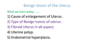 Benign lesion of the uterus | PPTX