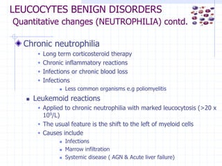 BENIGN LEUCOCYTES DISORDERS.ppt......... | PPT