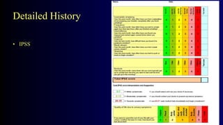 Detailed History
• IPSS
 