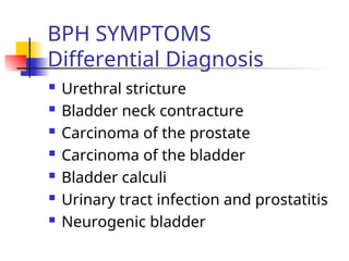 Bph Bladder Benign Prostatic Hyperplasia slides..ppt