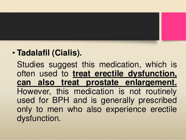 Cialis for prostate