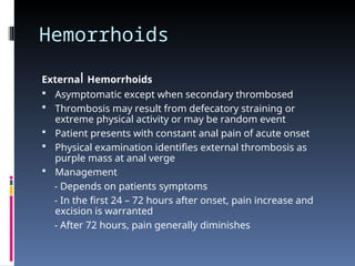 External Haemo Benign rectal anal and Perinial Problems.ppt
