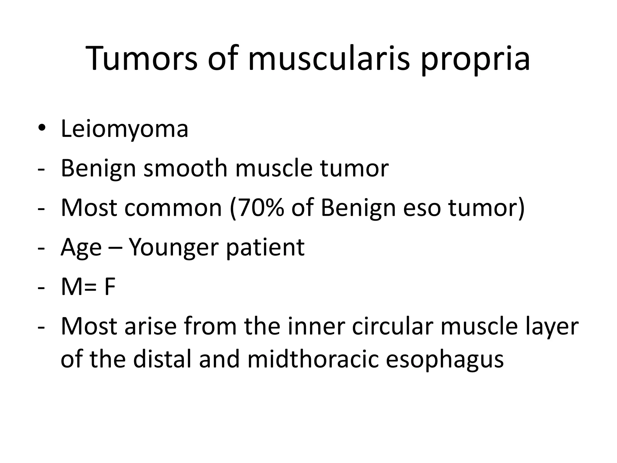 Benign tumor of esophagus | PPTX