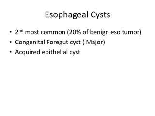 Benign tumor of esophagus | PPTX