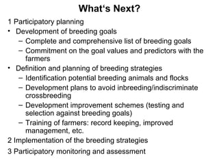 Community-based management of small ruminants in Benin: Interim report 