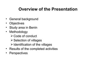 Community-based management of small ruminants in Benin: Interim report 