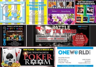 The Baptism Of
Holy Family Church - Sunday, 12th April 2015
Skylar-Rose Beauchamp
KIARA SALMON
0422180512
kiara@oneworldbar.com.au
OneworldBarParramatta
295ChurchStreet
Parramatta,NSW,2150
P.96332600 F.96332944
www.oneworldbar.com.au - facebook.com/oneworldparra
 