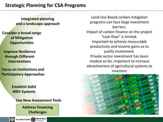 Benitez CSA planning at the World Bank july 2012