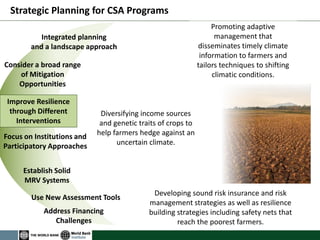 Benitez CSA planning at the World Bank july 2012