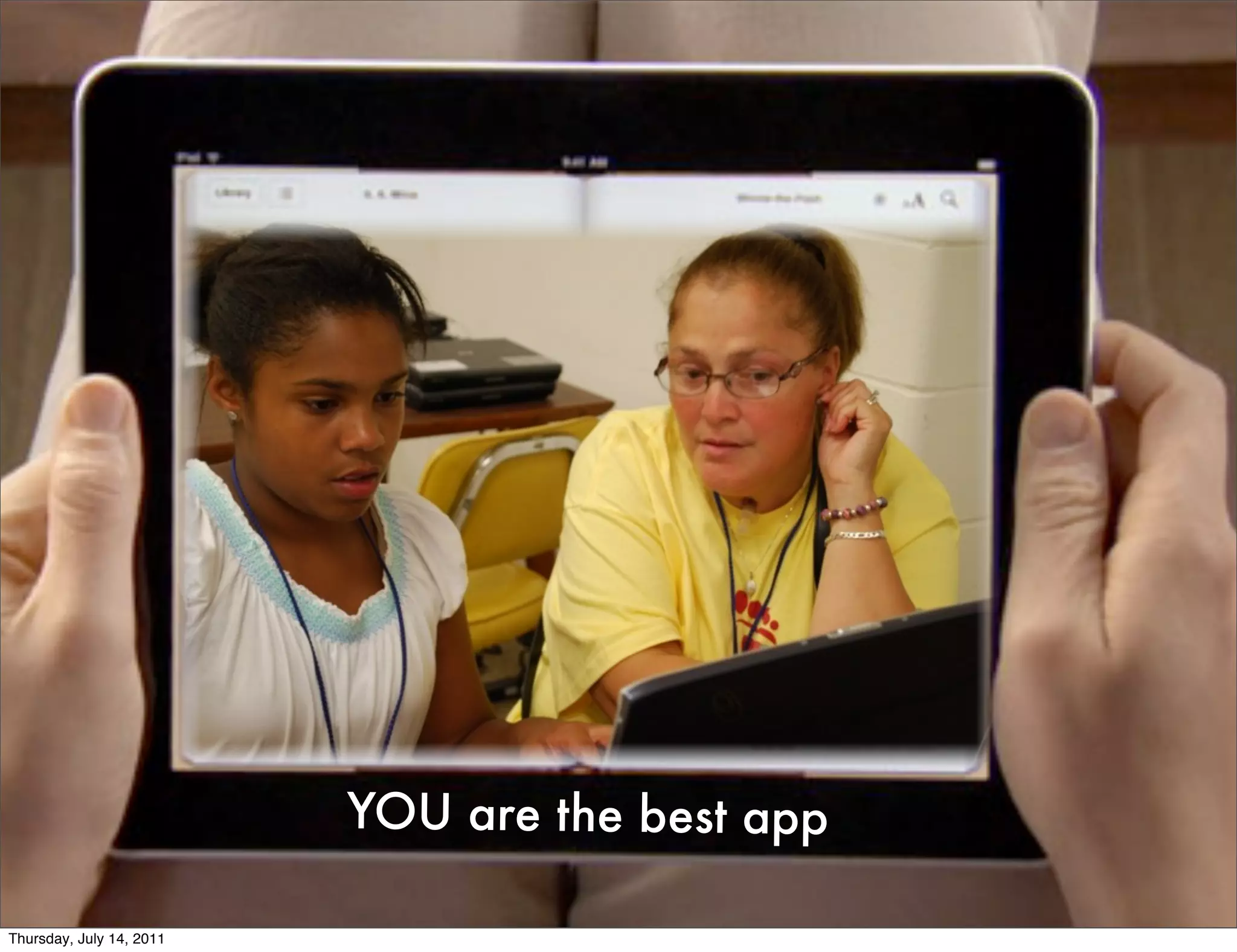 YOU are the best app

Thursday, July 14, 2011
 