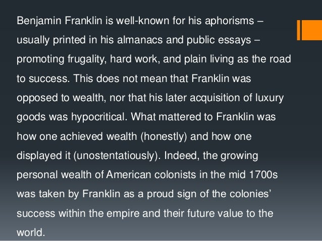 Benjamin Franklin Benjamin Franklin