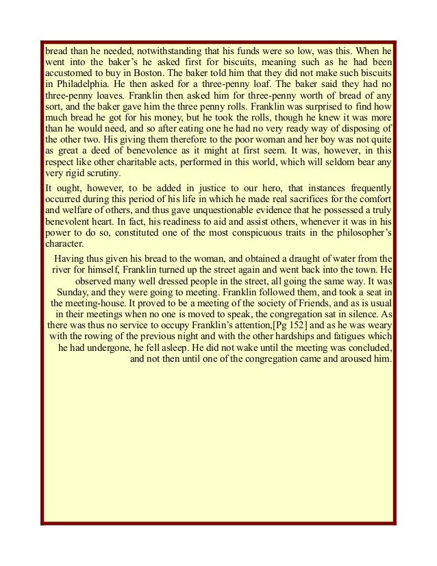 Benjamin Franklin Early And Private Life