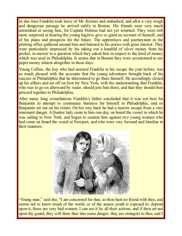Benjamin Franklin Early And Private Life