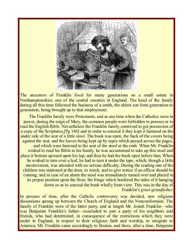 Benjamin Franklin Early And Private Life
