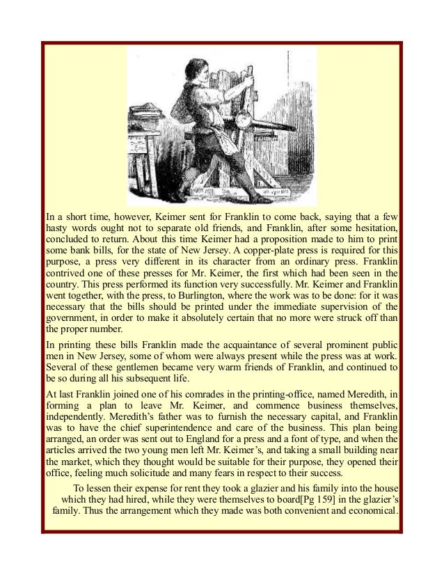 Benjamin Franklin Early And Private Life