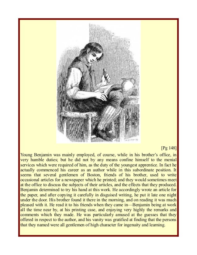 Benjamin Franklin Early And Private Life