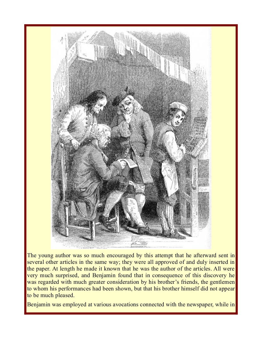Benjamin Franklin Early And Private Life