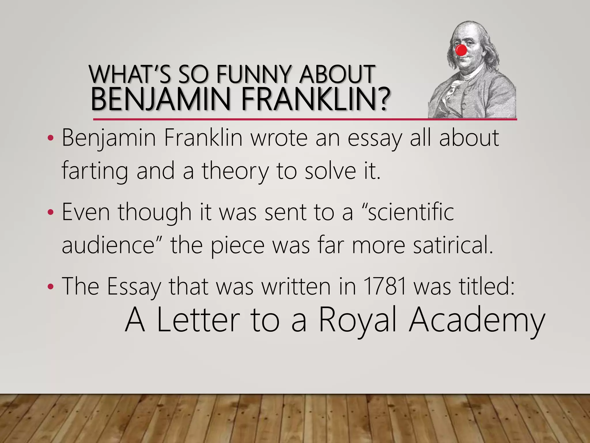Benjamin Franklin presentation | PPTX | Digestive Disorders | Diseases ...