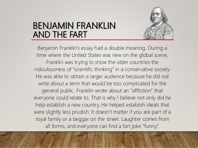 Benjamin franklin essay on farting