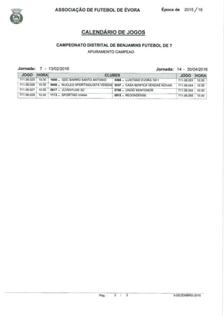 Benjamins apuramentocampeao