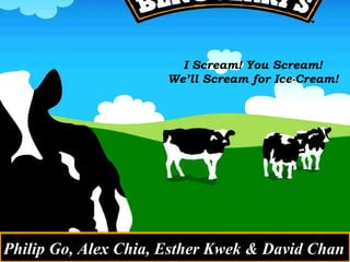 Philip Go, Alex Chia, Esther Kwek & David Chan I Scream! You Scream! We’ll Scream for Ice-Cream! 