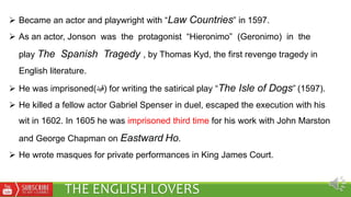 Biography of Ben johnson | PPTX | Drama | Genres