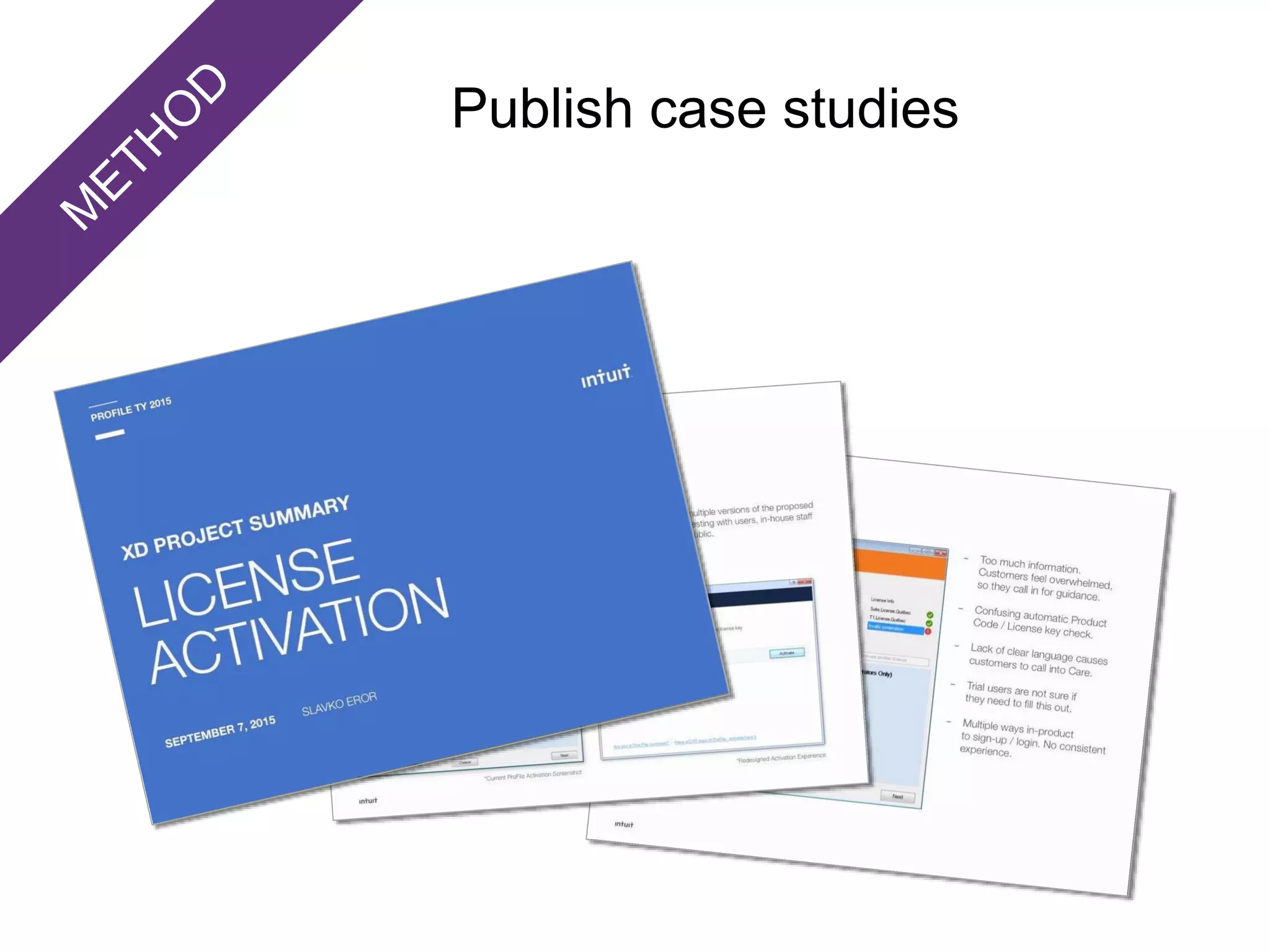 Publish case studies
 