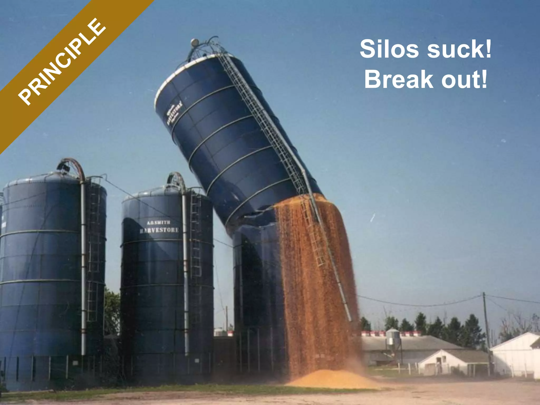 Silos suck!
Break out!
 
