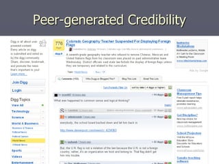 Peer-generated Credibility
 