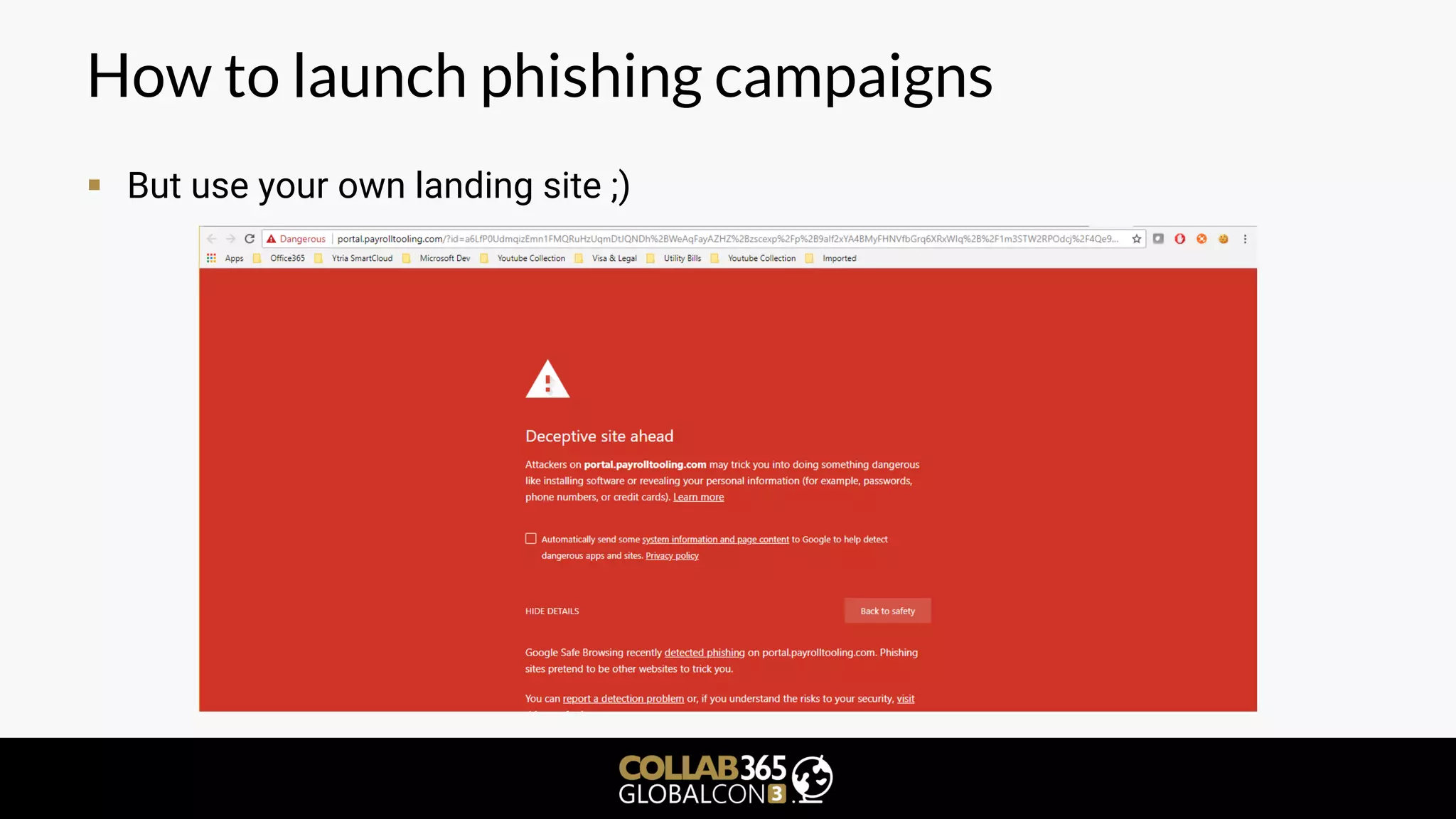 How to launch phishing campaigns
▪ But use your own landing site ;)
 