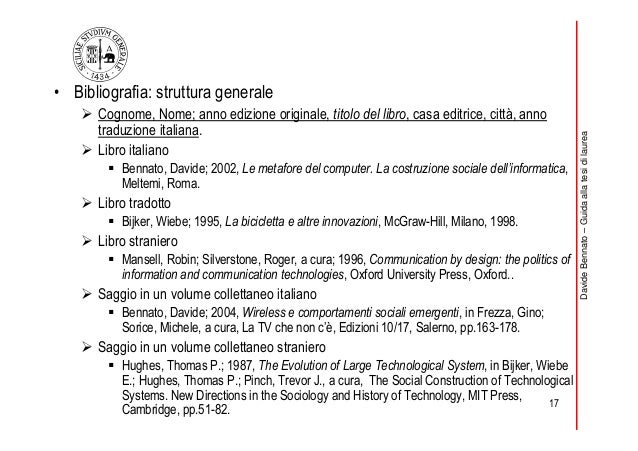 Guida alla tesi di Laurea