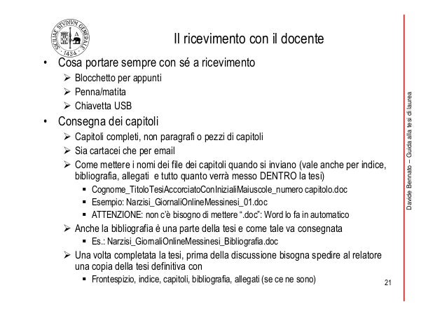 Guida alla tesi di Laurea