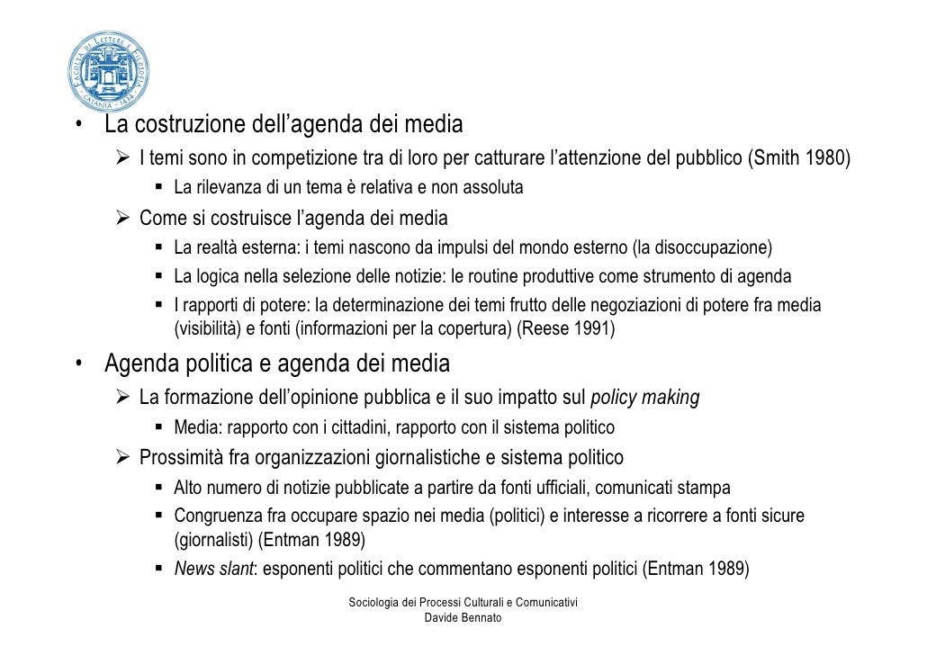 Lipotesi dellagenda setting 1