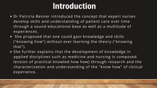 BENNER'S AND MASLOW'S THEORY - NURSING THEORIES | PDF
