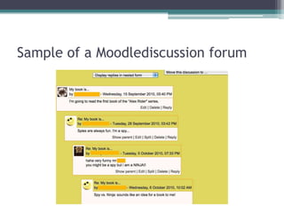 Sample of a Moodlediscussion forum