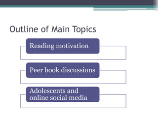 Outline of Main Topics