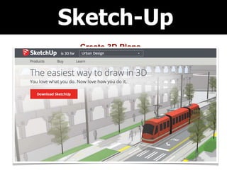 Sketch-Up
Create 3D Plans
 