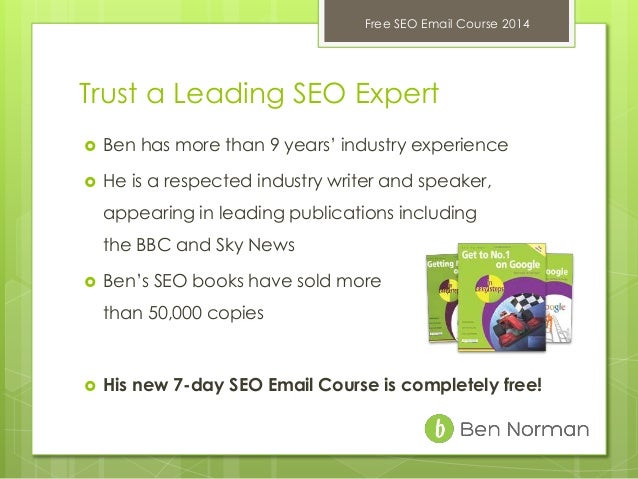 Free 7 Day SEO Email Course - New For 2014 By SEO Expert ...