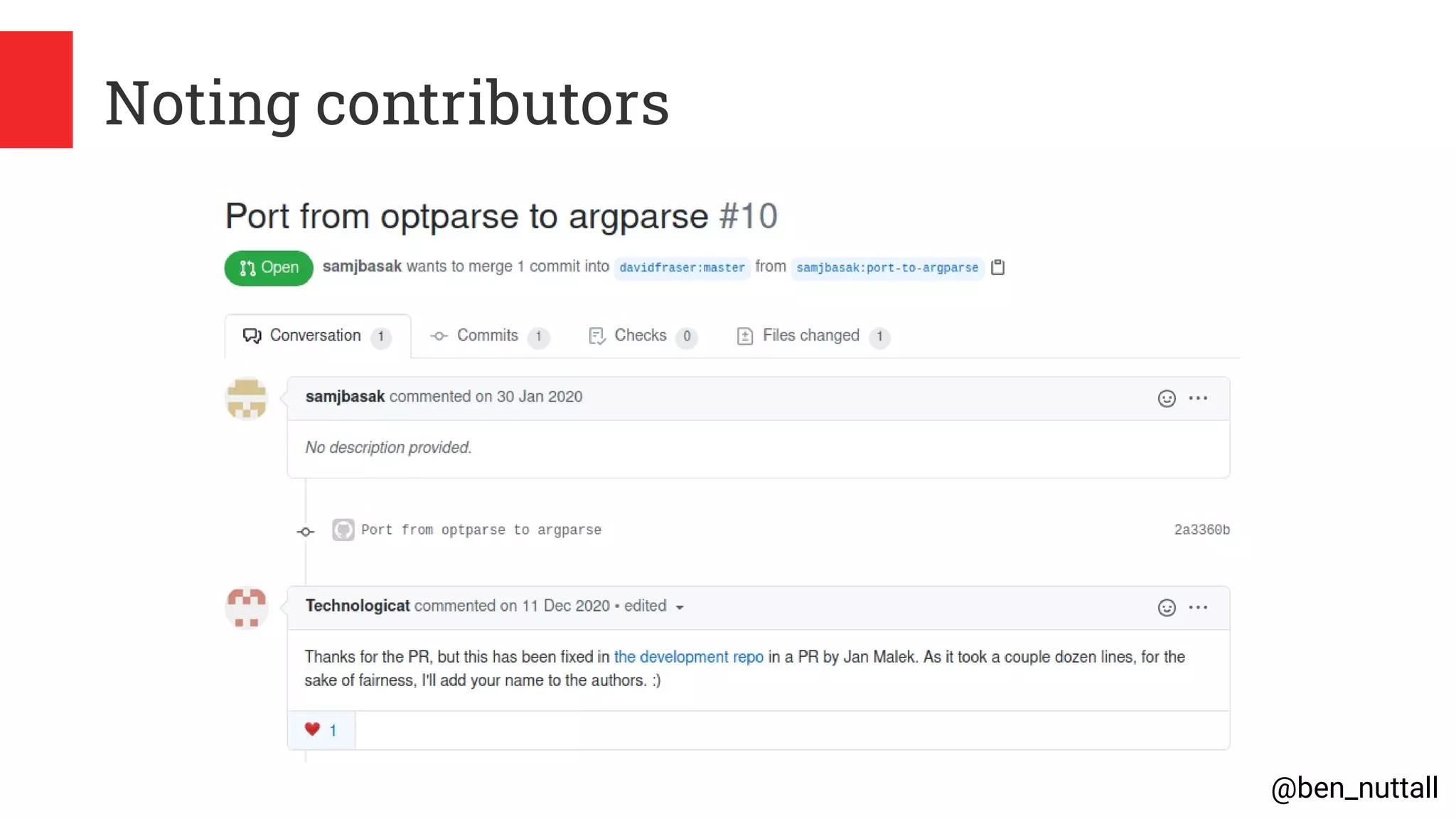@ben_nuttall
Noting contributors
 